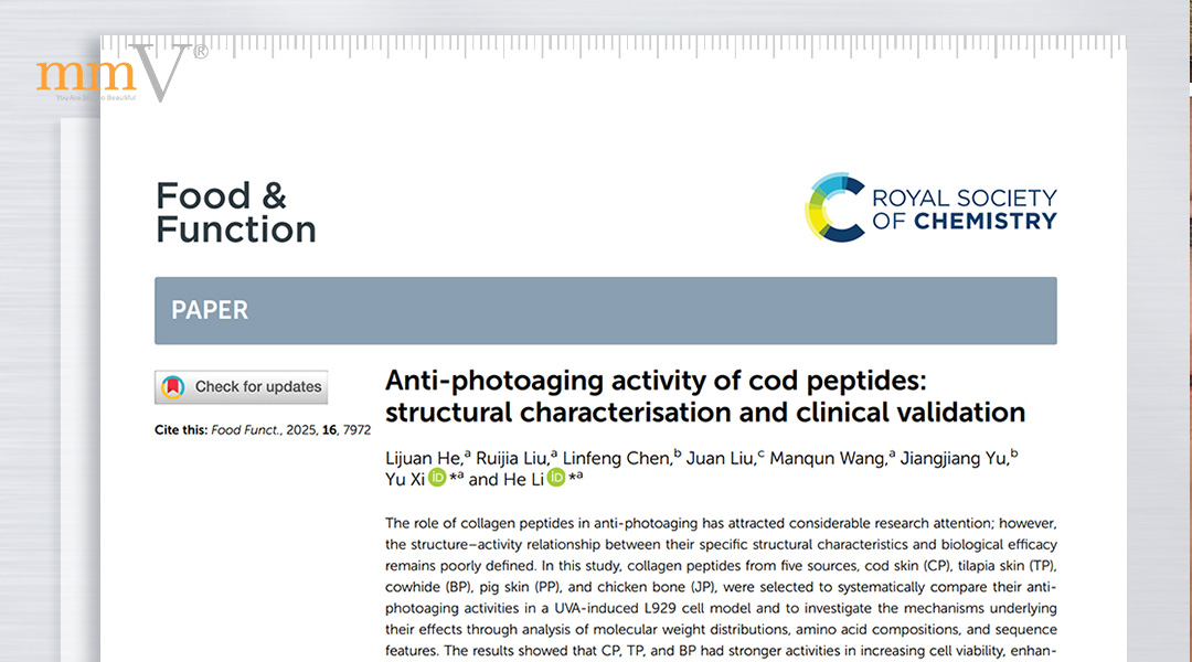 国际顶刊持续聚焦 mmV胶原蛋白肽抗老研究获全球顶尖学术认可